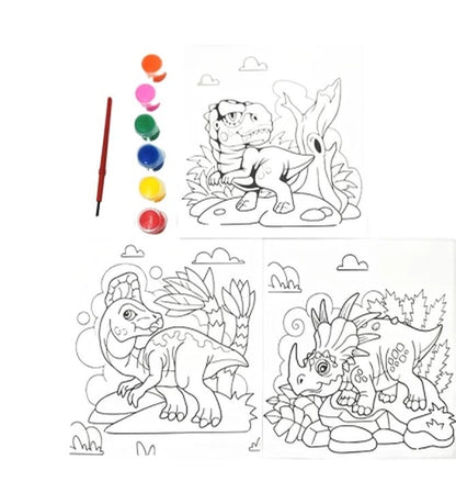 3 Pcs Coloring Painting Kit with Brush( Mixed Theme)