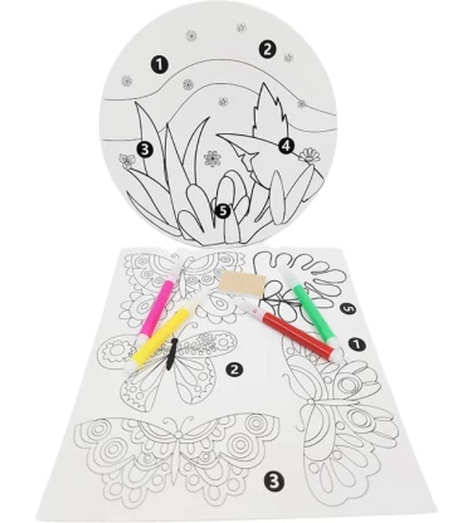 Creative Painitng Maze white Card with Sketch