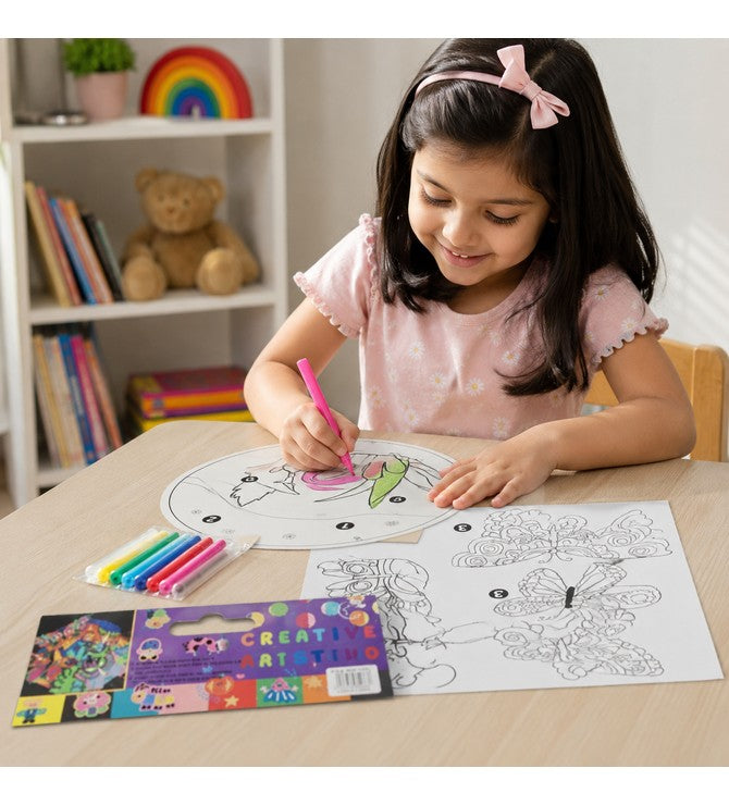 Creative Painitng Maze white Card with Sketch