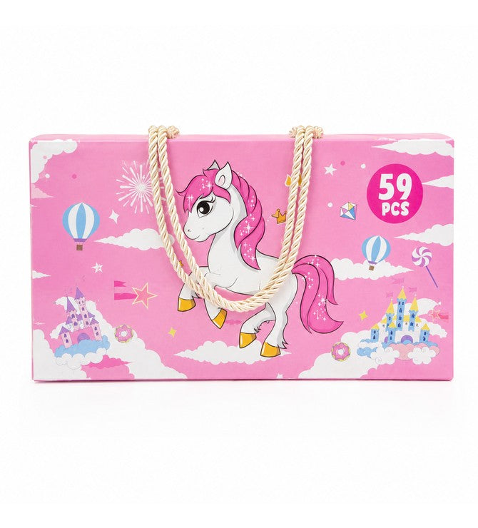 COLORING KIT 59PCS (DOLPHIN ,PINK)