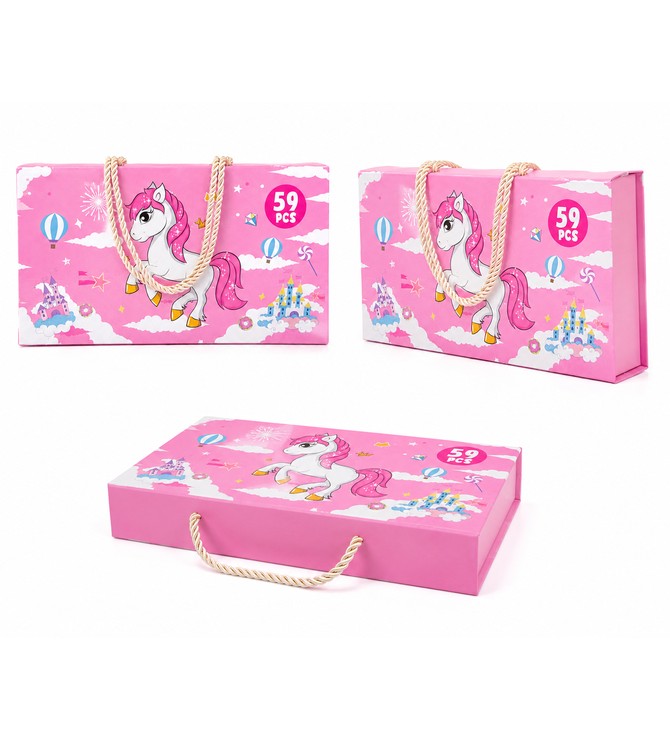 COLORING KIT 59PCS (DOLPHIN ,PINK)