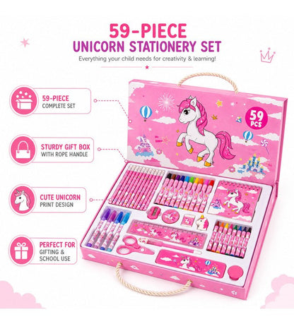 COLORING KIT 59PCS (DOLPHIN ,PINK)