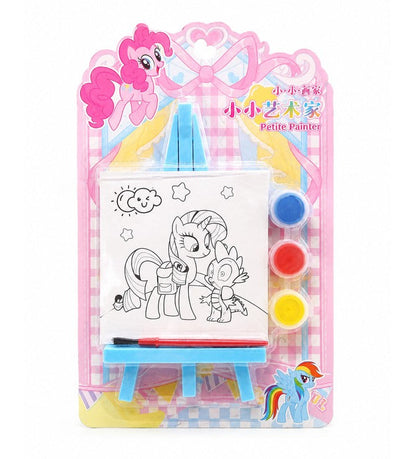 Small Painting kit with 3 colors (one brush art)