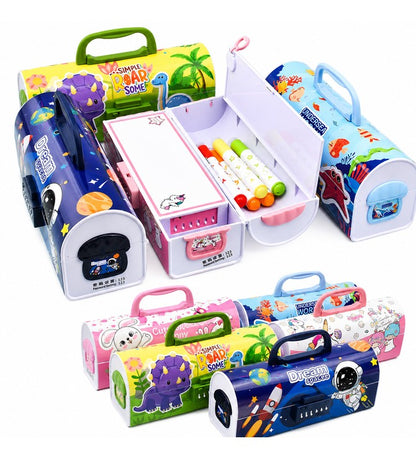 Pencil case with Multiple compartment (code lock)