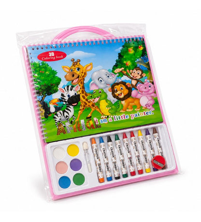 3D coloring book set