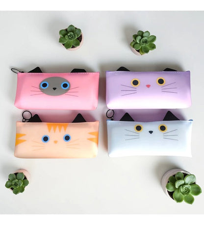 CAT THEME & TRANSPARENT SILICON POUCH