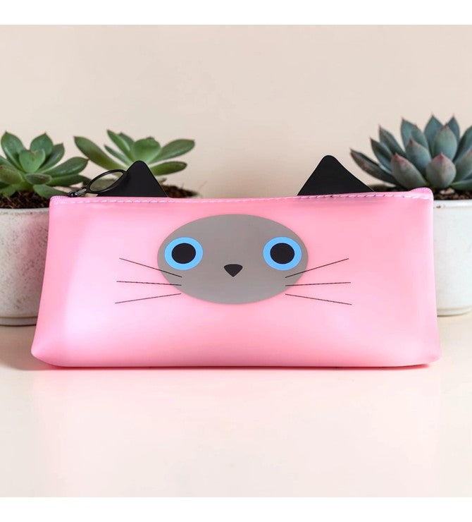 CAT THEME & TRANSPARENT SILICON POUCH
