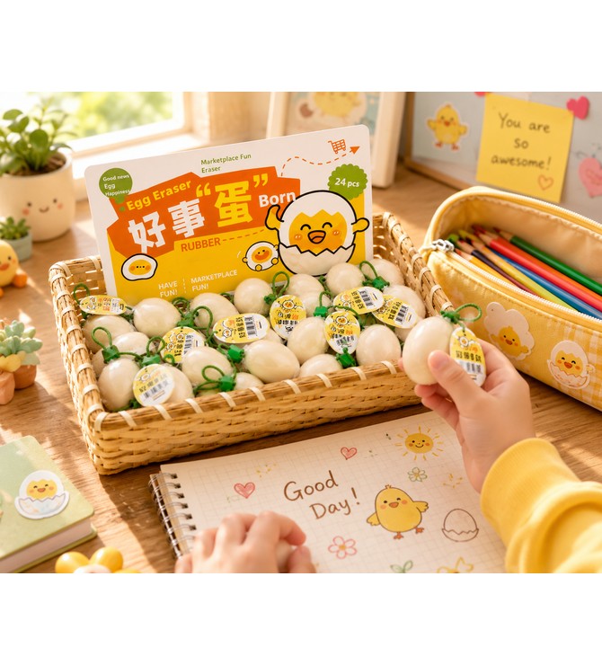MULTY SHAPES ERASER (Egg Shape)