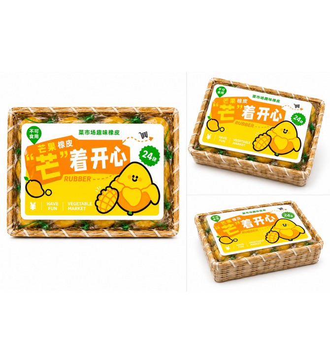 MULTY SHAPES ERASER (Mango Shape)