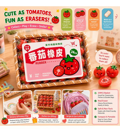 MULTY SHAPES ERASER (Tomato Shape)