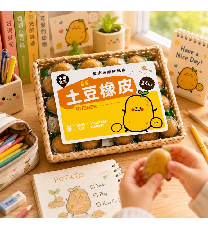 MULTY SHAPES ERASER (Potato Shape)