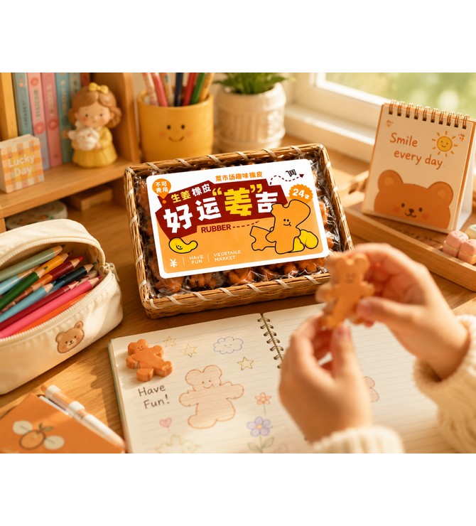 MULTY SHAPES ERASER (Ginger Shape)