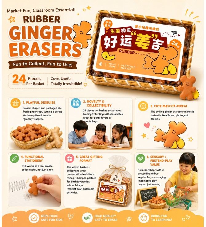 MULTY SHAPES ERASER (Ginger Shape)