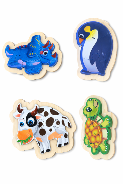 Wooden Theme Puzzle - Educational