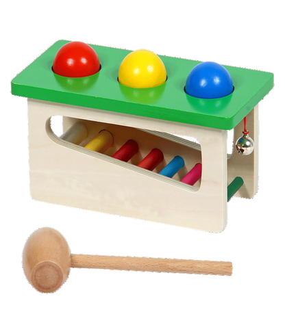Wooden 3 Ball Hammer Slidng
