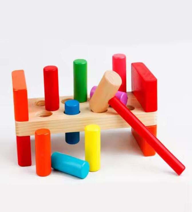 Wooden Hammer Toy Toddler Bench