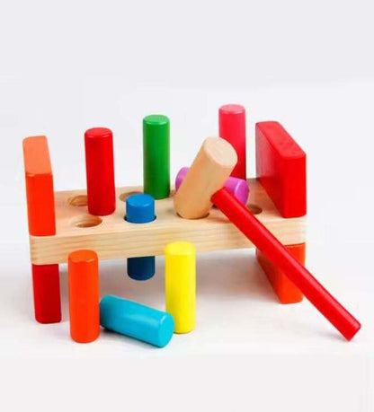 Wooden Hammer Toy Toddler Bench
