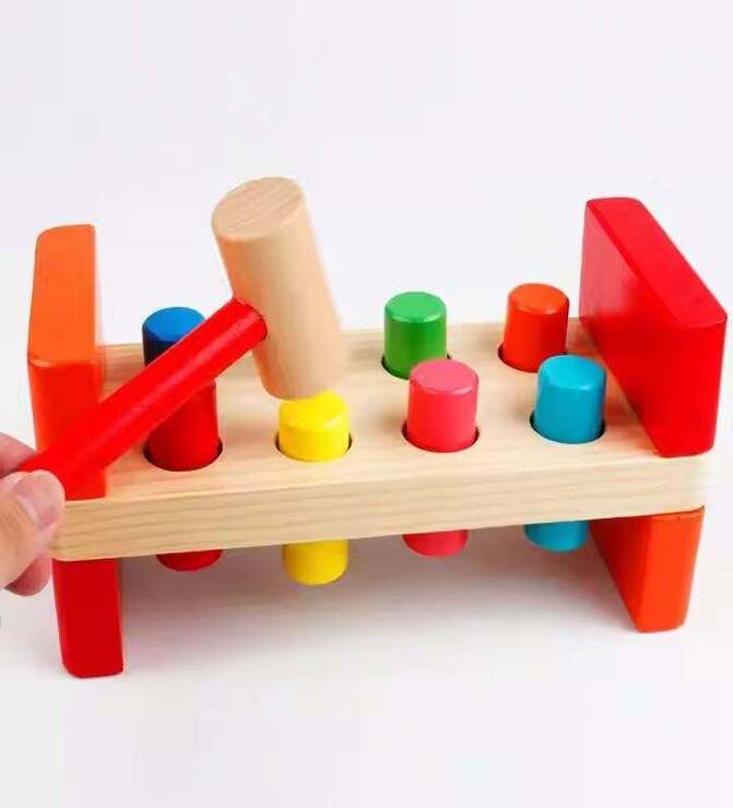 Wooden Hammer Toy Toddler Bench