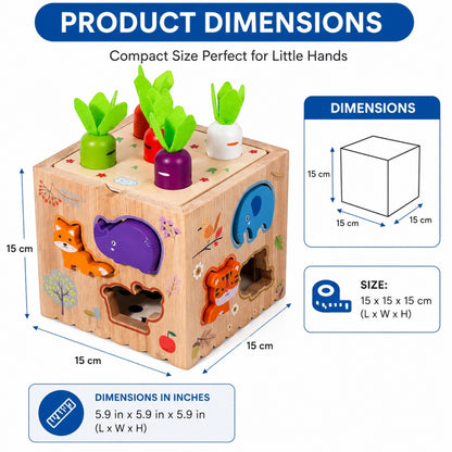 8-in-1 Wooden Educational Activity Cube