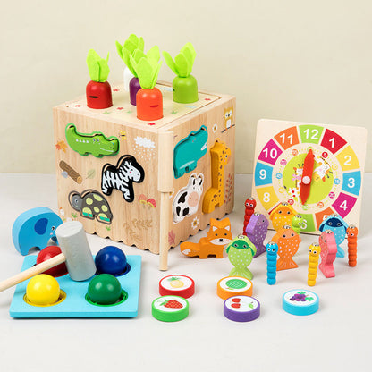 8-in-1 Wooden Educational Activity Cube